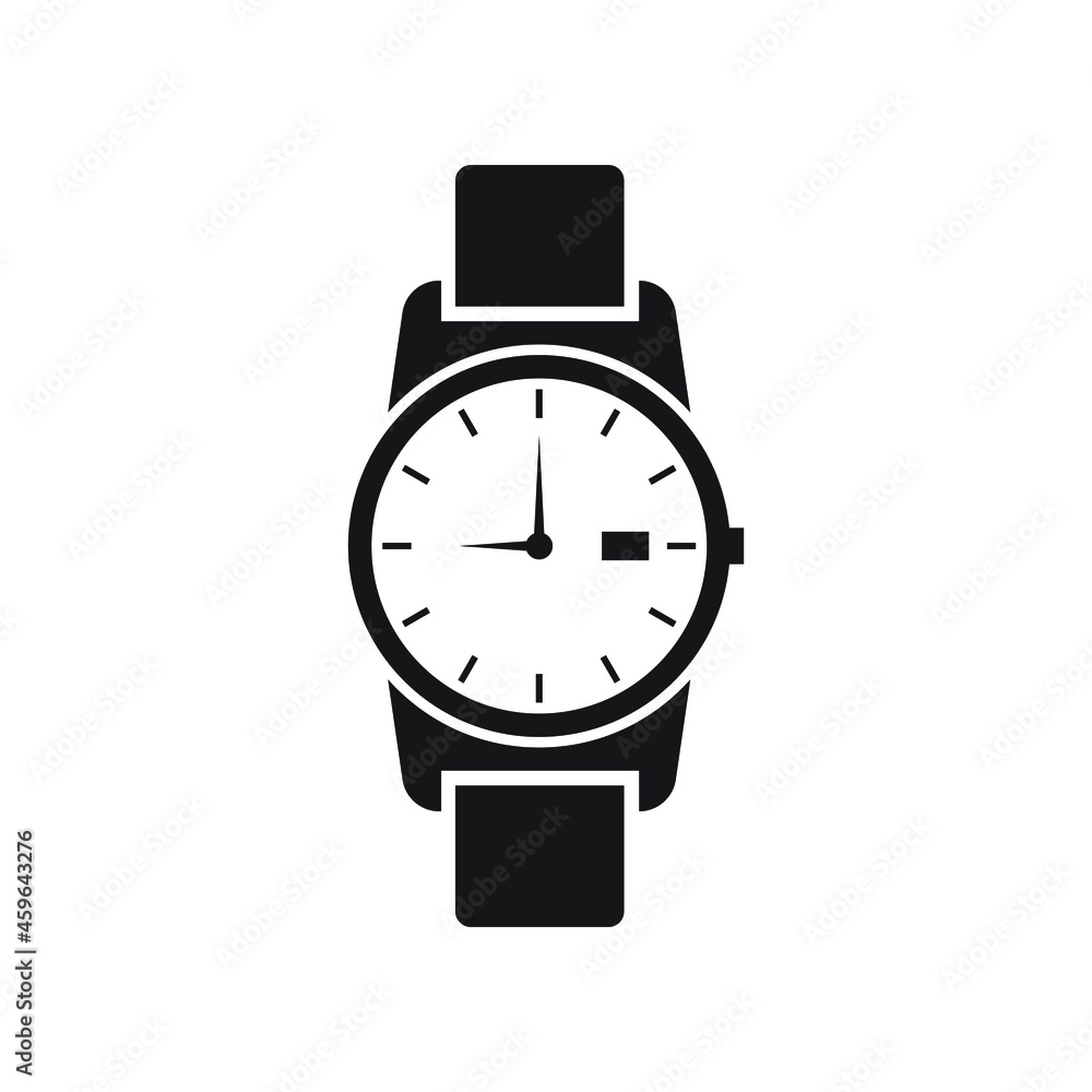 Wristwatch icon design isolated on white background. Wristwatch icon design isolated on white background.