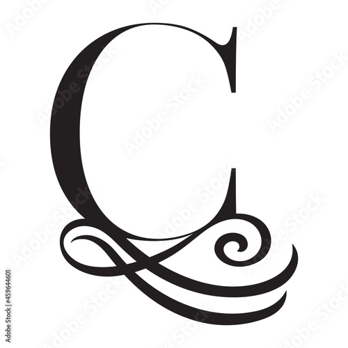 C, Capital letters in the style of Arabic script. Templates for creating logos, monograms, emblems. To decorate text in the old style.