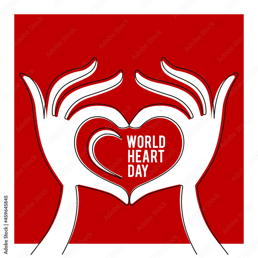 World Heart Day - Social Media Poster Design, Vector Background