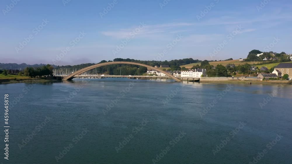 aerial view on the harbor of the city of treguier aerial view on the harbor of the city of treguier