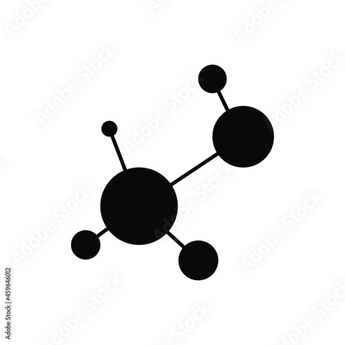 Molecule Icon vector. atom and electron illustration sign. Chemistry symbol or logo.