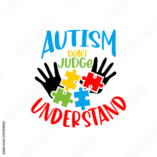 Autism quotes lettering svg vector