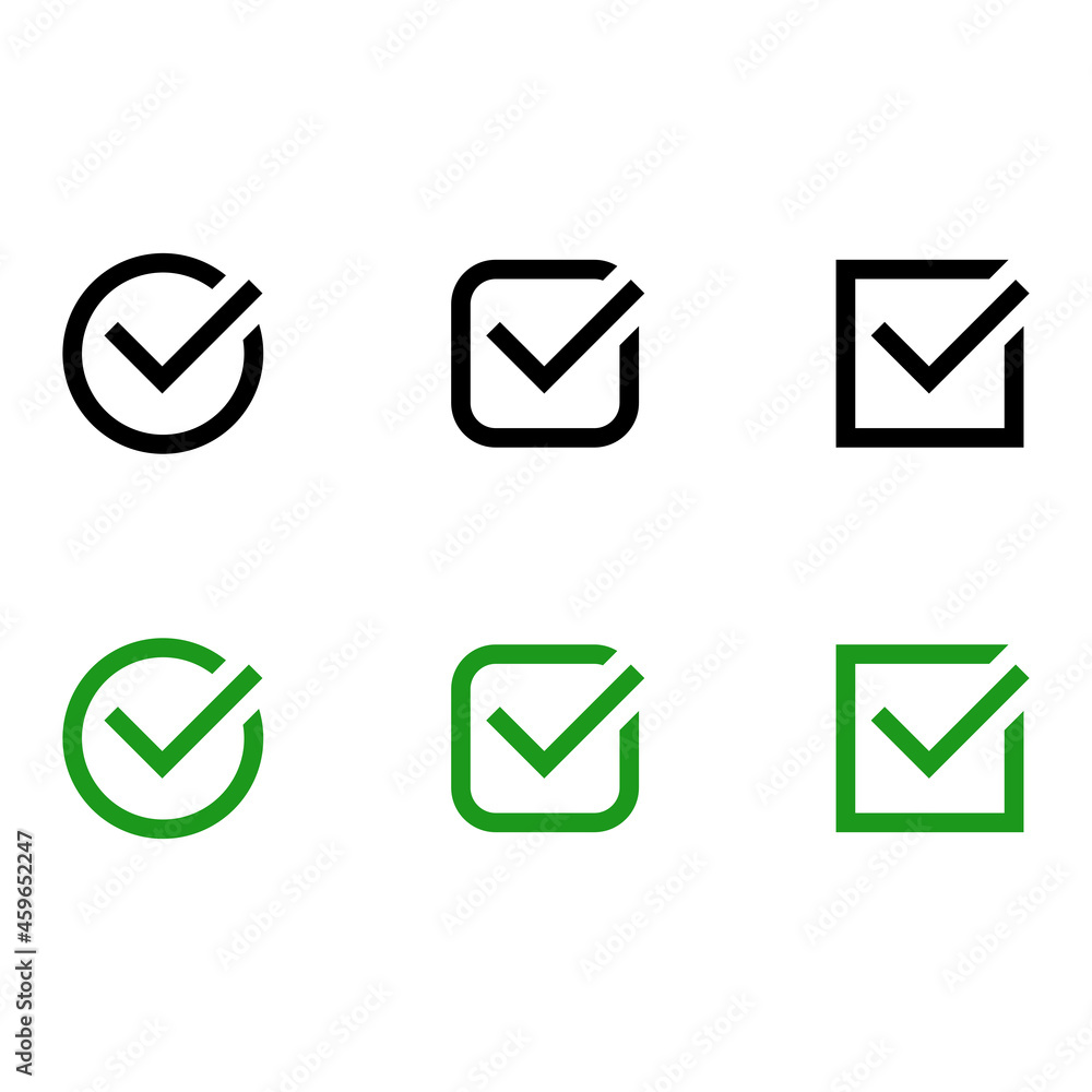 check mark icon set check mark icon set