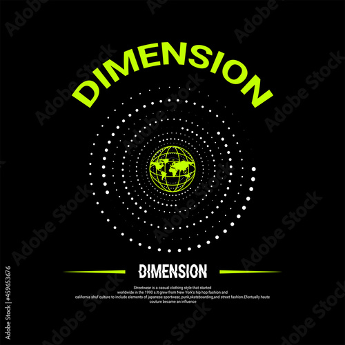Dimension writing design, suitable for screen printing t-shirts, clothes, jackets and others