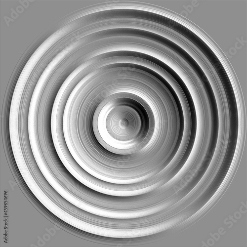 Embossed circles - background 3d illustration.