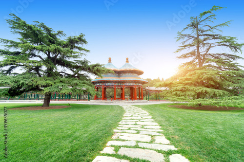 The Shuanghuan Pavilion was built by the emperor for his mother's birthday. Beijing China.