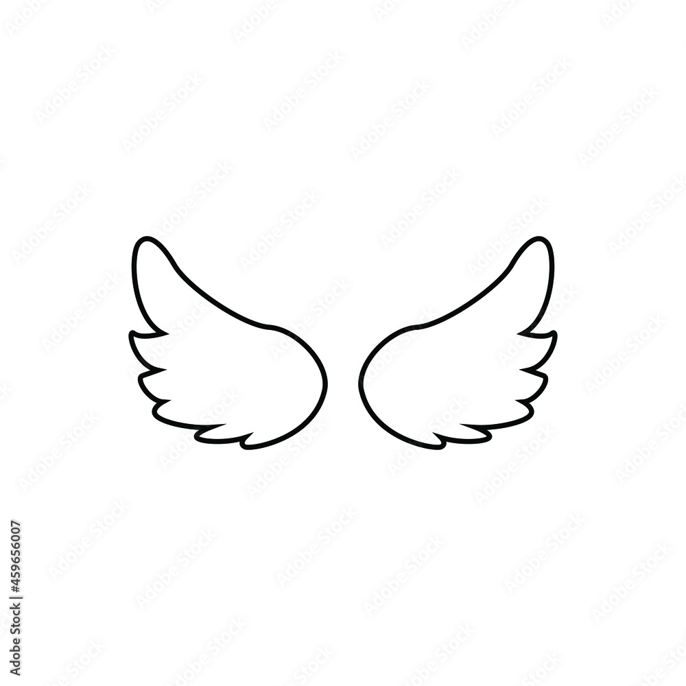 Angel wings icon vector. fly illustration sign collection. pilot symbol. wings logo. Angel wings icon vector. fly illustration sign collection. pilot symbol. wings logo.