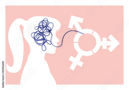 Gender language symbol graphic talking