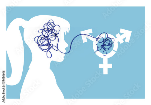 Gender language symbol graphic talking