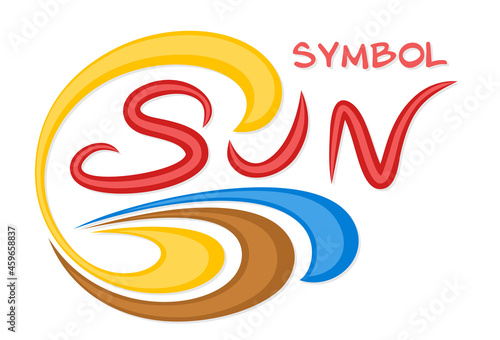 Symbol of the sun, sea and sandy beach.
