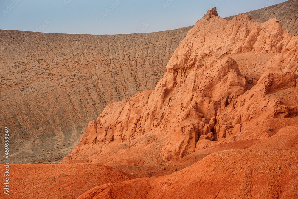 Red Mountains Boguty. Kazakhstan. Martian landscapes Red Mountains Boguty. Kazakhstan. Martian landscapes
