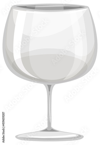 An empty wine glass isolated on white background