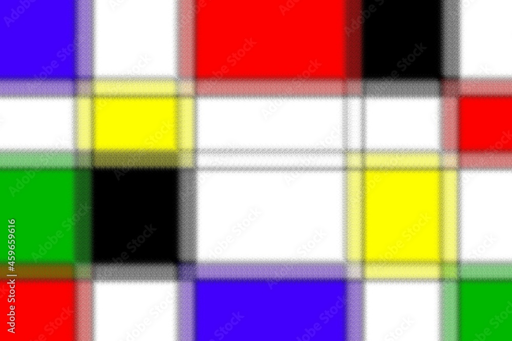 Colorful rectangles in Mondrian style