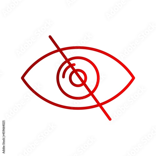  Blindness Eye Vector Line Gradient Icon Design