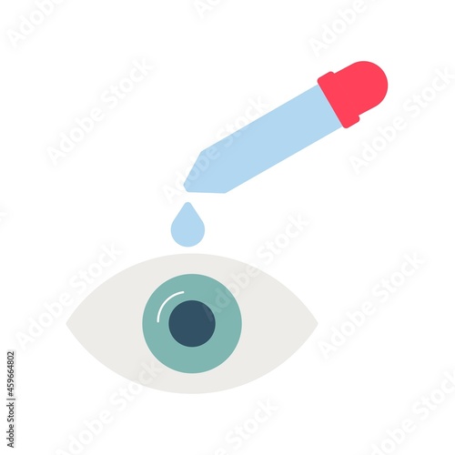Eye Drops Vector Flat Icon Design