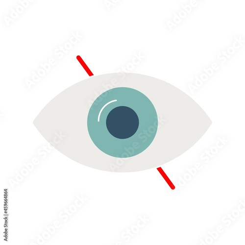  Blindness Eye Vector Flat Icon Design