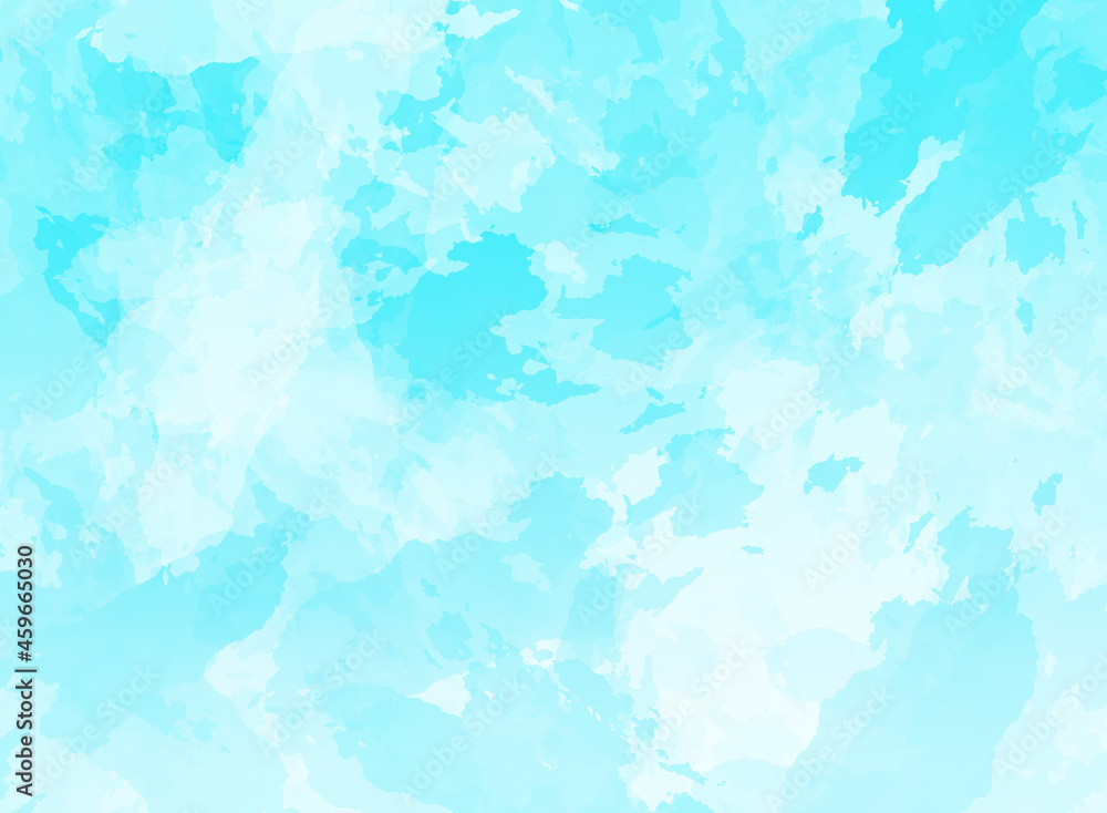 Blue color abstract watercolor brush strokes