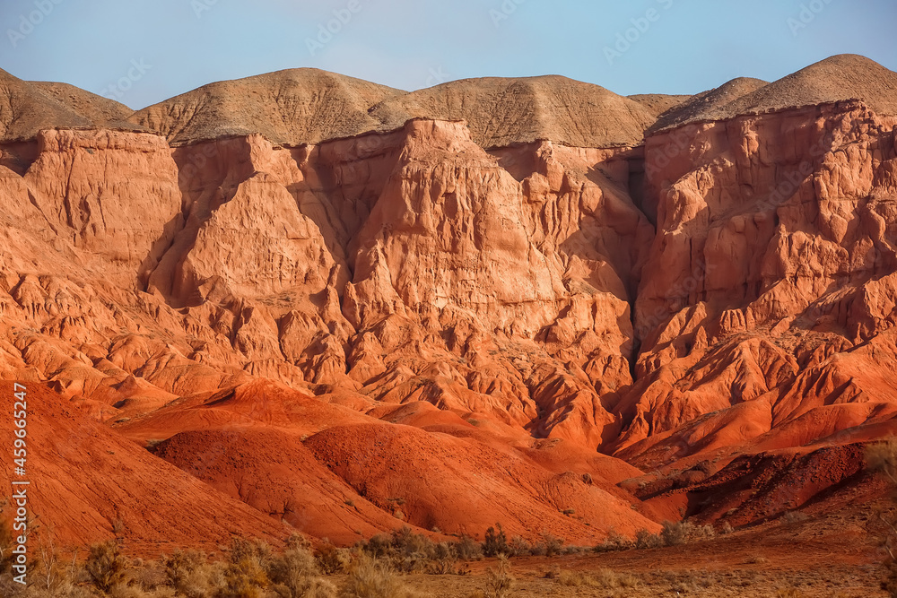 Red Mountains Boguty. Kazakhstan. Martian landscapes
