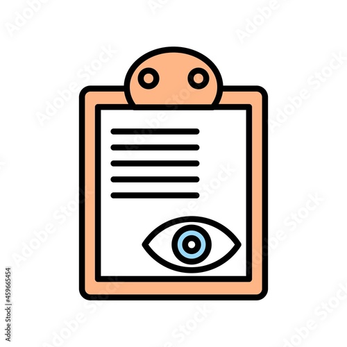 Vision Clipboard Vector Line Filled Icon Design