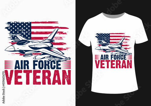 American air force veteran t-shirt design ( veteran t-shirt design, distressed t-shirt) photo