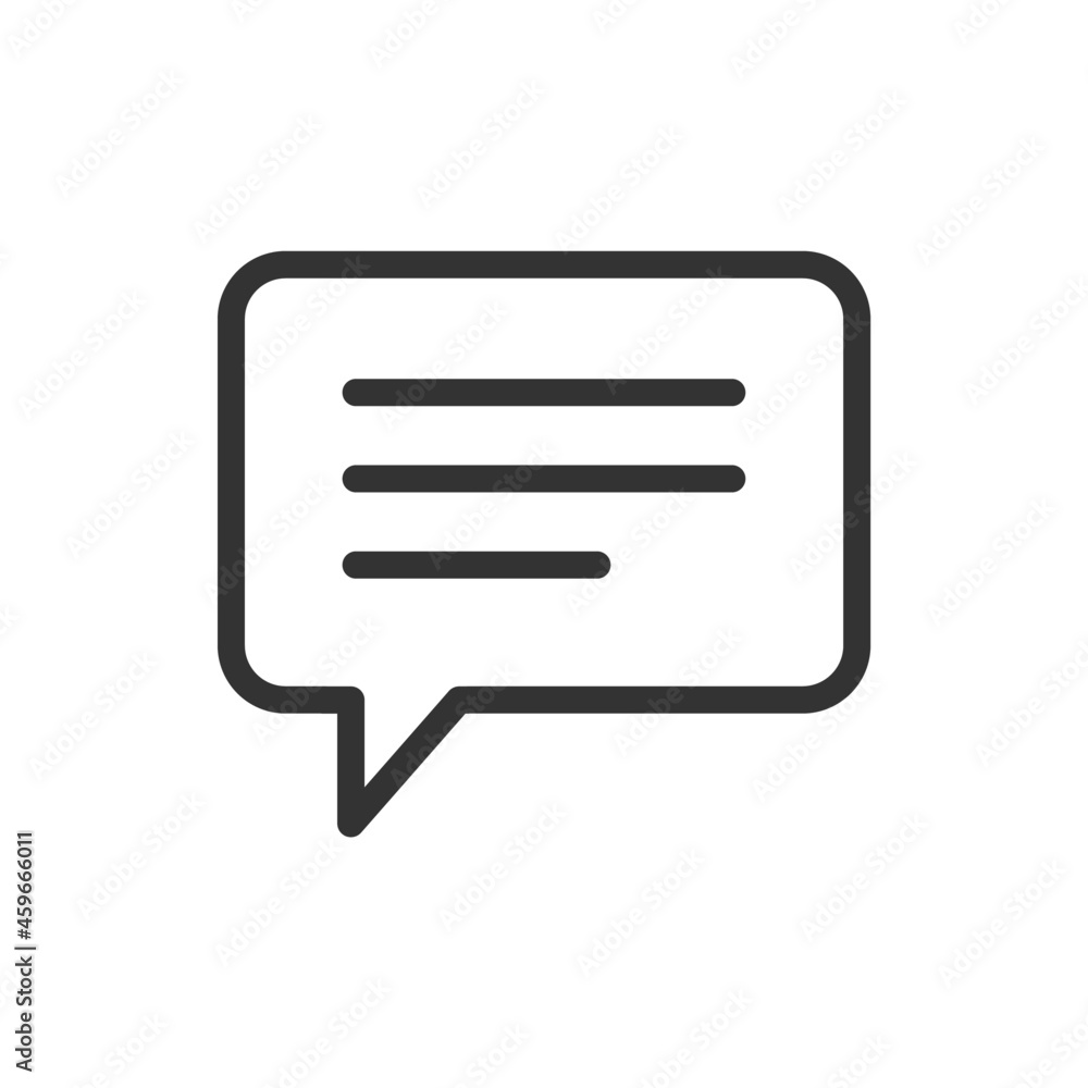 line chat icon isolated on white background line chat icon isolated on white background