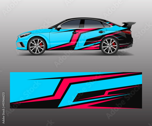 abstract stripe for racing car wrap  sticker  and decal design vector.