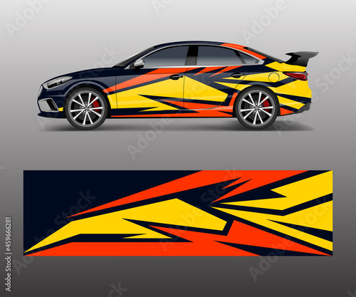 Sport car racing wrap design. vector design. abstract Racing graphic vector for sport car wrap design
