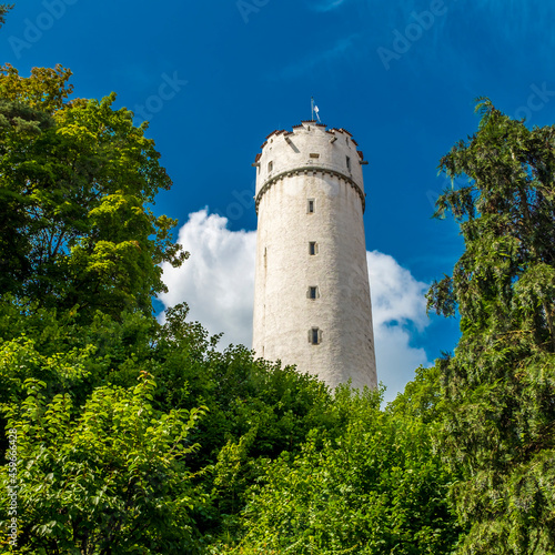 Germany, Baden-Wurttemberg, Ravensburg, Mehlsack tower in summer