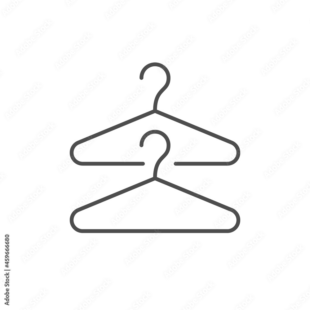 Clothes hangers line outline icon Clothes hangers line outline icon