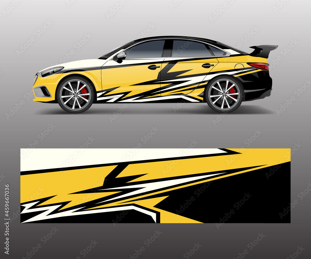 Abstract Sport racing car wrap decal and sticker design. vector eps10 format. Abstract Sport racing car wrap decal and sticker design. vector eps10 format.