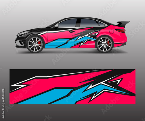 Car wrap design for sport car. Car wrap design for branding, services, company.