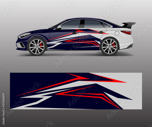 abstract stripe for racing car wrap  sticker  and decal design vector.