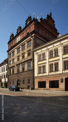 Old town hall at square of Republic in Plzen. Czech Republic