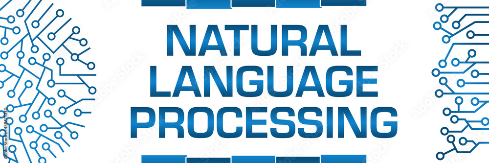 Natural Language Processing Blue Circuit Circular Left Right Banner 