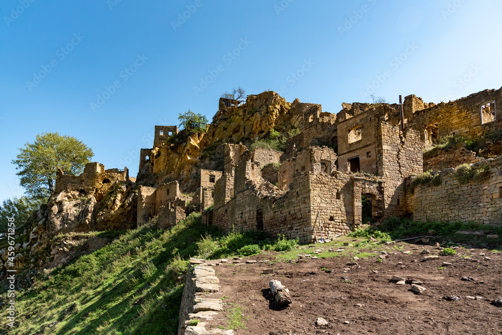 Ruins of the Gamsutl village in Dagestan