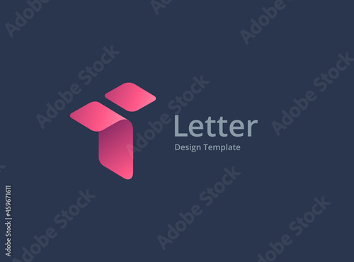 Letter T logo icon design template elements