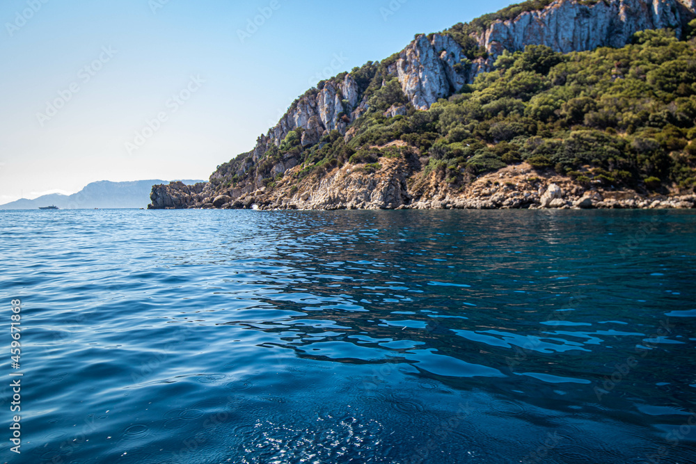 Fototapeta premium Sea and island in Sardinia, Italy