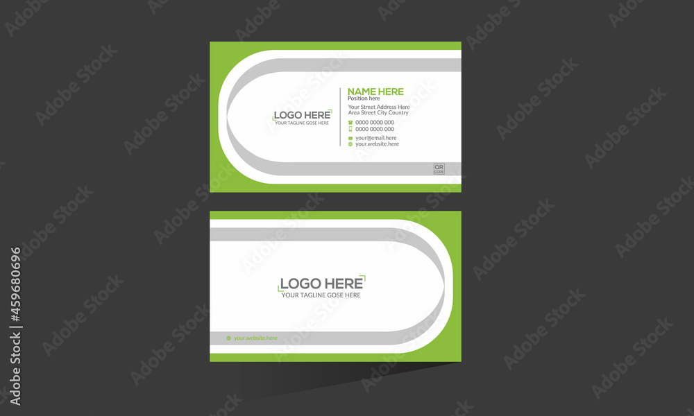 green colored stylish business card green colored stylish business card