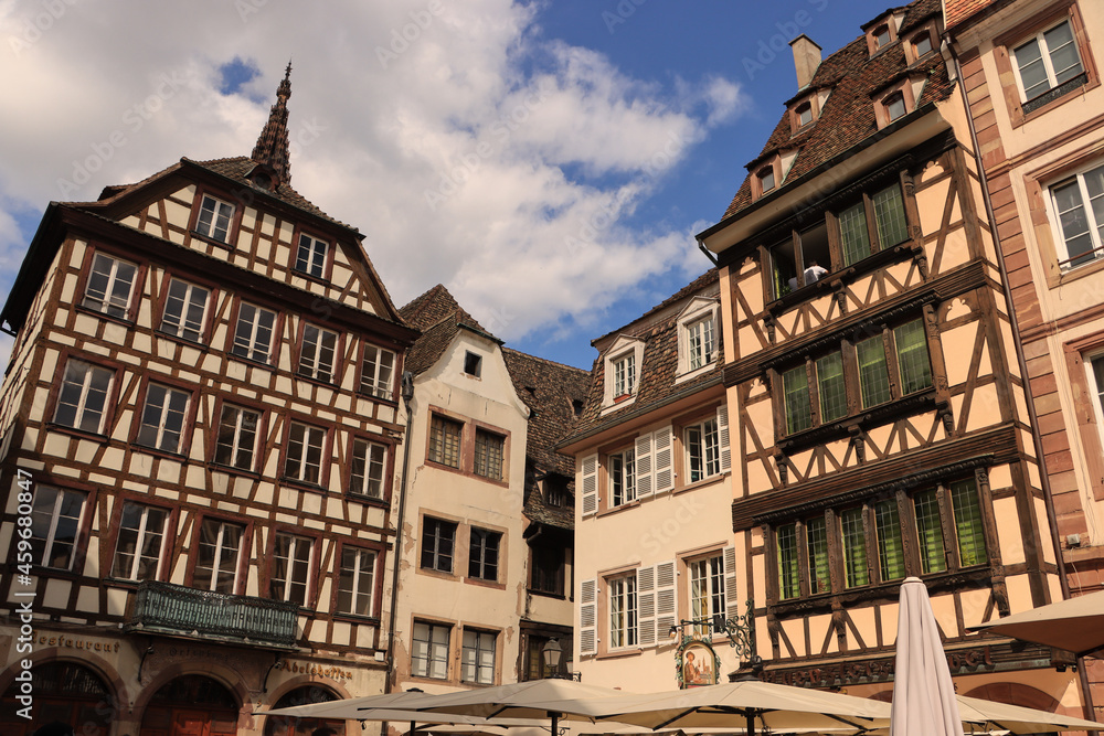 Romantisches Straßburg; Fachwerkhäuser am Ferkelmarkt