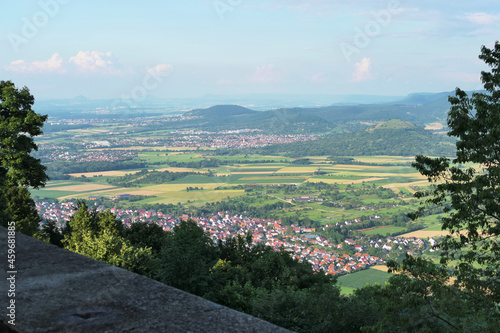 Ausblick von der Burg Teck auf die Ausläufer der Schwäbischen Alb. photo