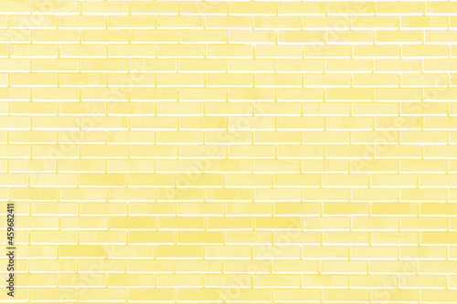 Brick wall background  pattern  yellow brickes outside.
