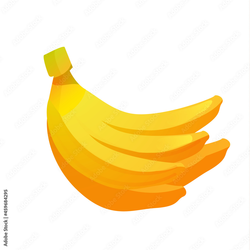 Fresh banana pack in simple cartoon style. Vector eps10