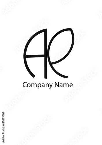 AE,EA,A,E abstract logo letters monograms.