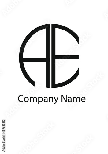 AE,EA,A,E abstract logo letters monograms.