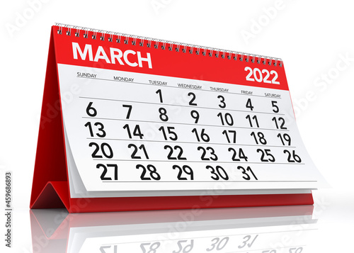 Fotografie, Obraz March 2022 Calendar