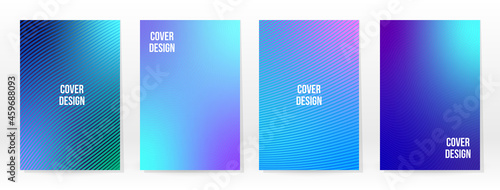 Minimal Poster. Pastel Soft. Blue Gradient Set.