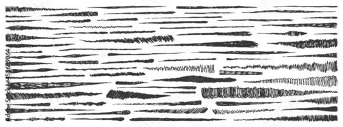 Scribbles grunge set. Doodles vector. Big set or simple ink doodles. Pencil effect strokes collection. Sketch, pen scribbles. Squiggles abstract strokes.