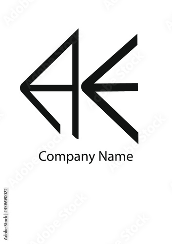 AE,EA,A,E abstract logo letters monograms.