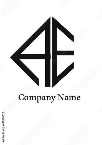 AE,EA,A,E abstract logo letters monograms.