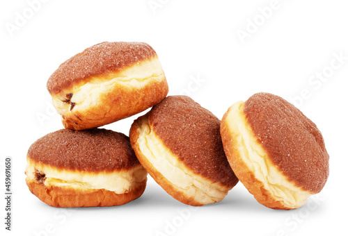 freshly baked donut isolated on white background